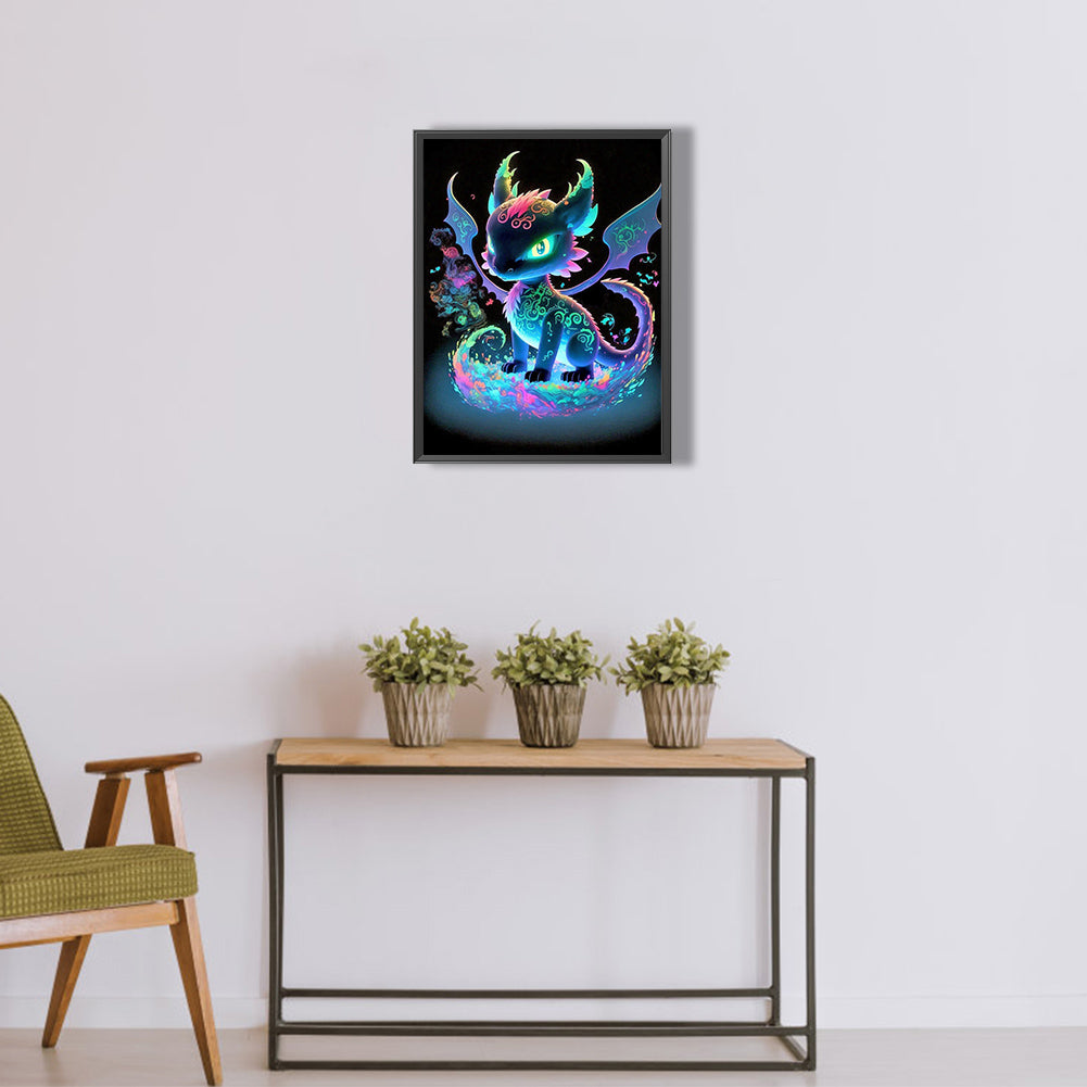 Colorful Pterosaur - Full Round Drill Diamond Painting 30*40CM