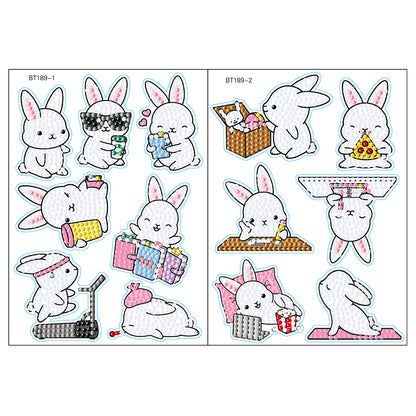 2pcs Diamonds Painting Stickers Kit Easter Style DIY for Kids Adult Gift Rewards