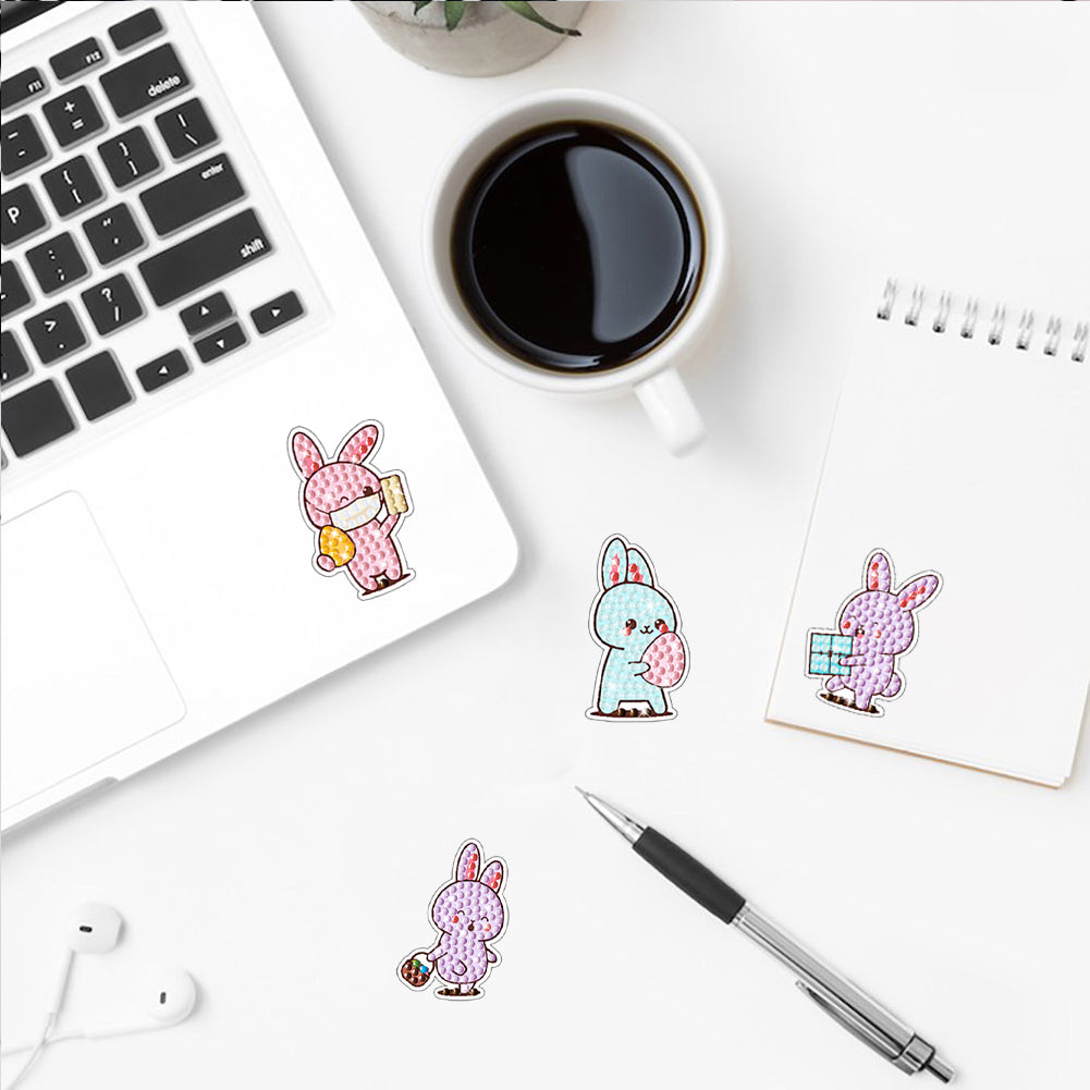 2pcs Diamonds Painting Stickers Kit Easter Style DIY for Kids Adult Gift Rewards