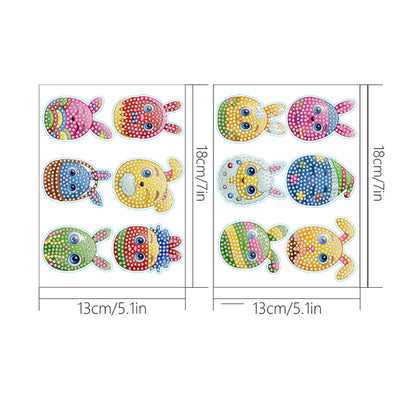 2pcs Diamonds Painting Stickers Kit Easter Style DIY for Kids Adult Gift Rewards