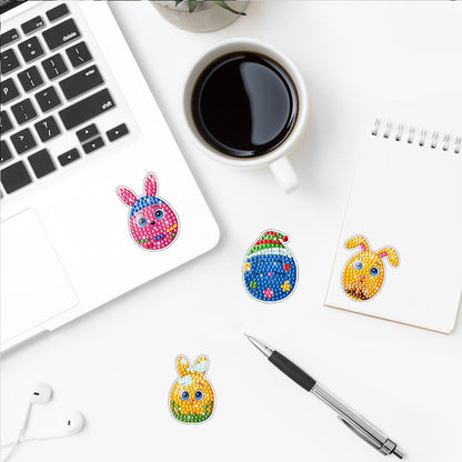 2pcs Diamonds Painting Stickers Kit Easter Style DIY for Kids Adult Gift Rewards