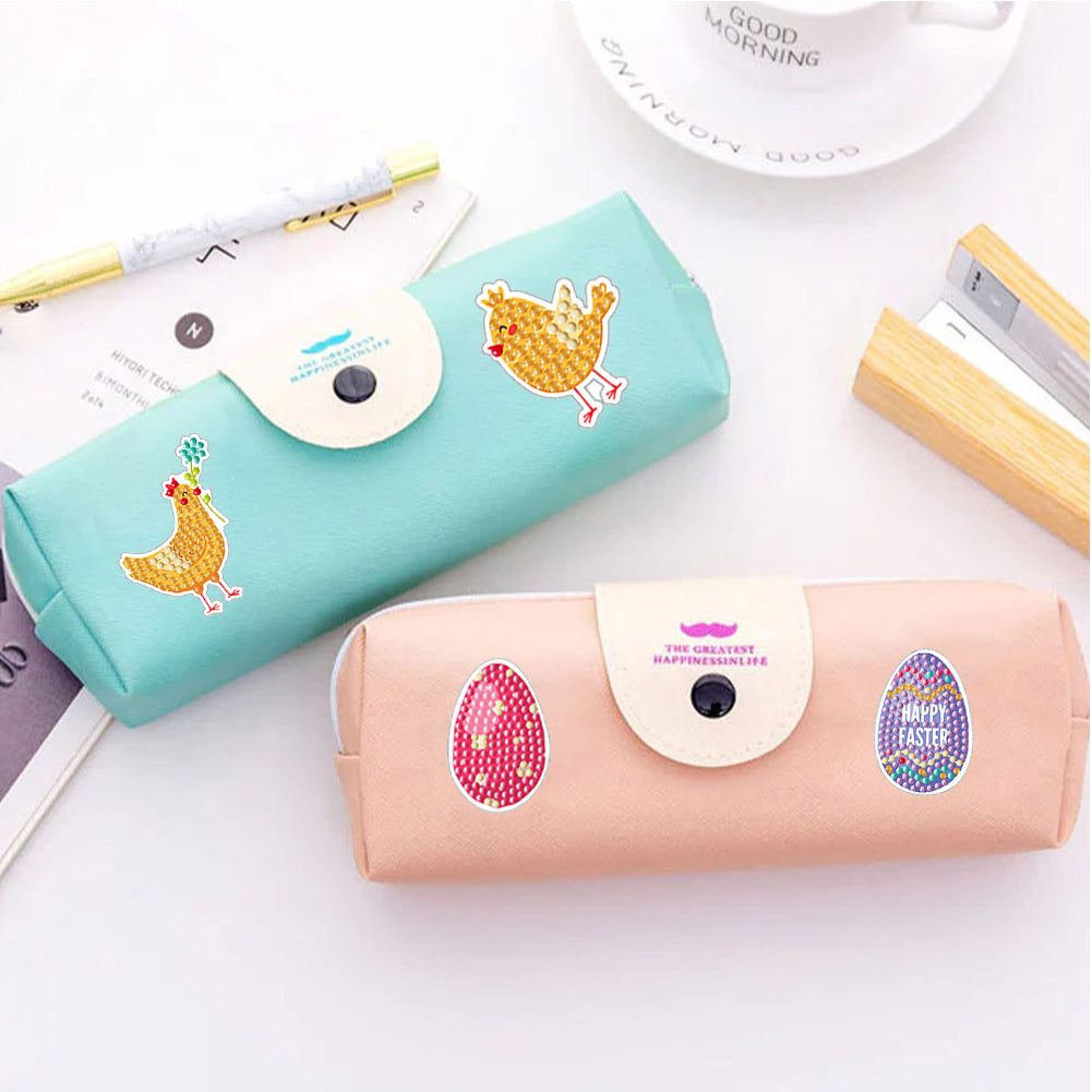 2pcs Diamonds Painting Stickers Kit Easter Style DIY for Kids Adult Gift Rewards