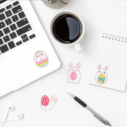 2pcs Diamonds Painting Stickers Kit Easter Style DIY for Kids Adult Gift Rewards