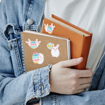 2pcs Diamonds Painting Stickers Kit Easter Style DIY for Kids Adult Gift Rewards