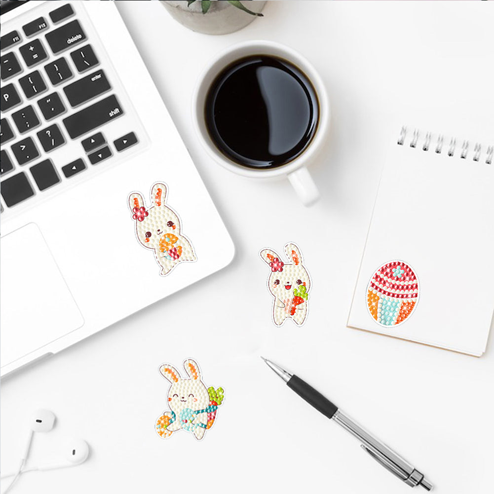 2pcs Diamonds Painting Stickers Kit Easter Style DIY for Kids Adult Gift Rewards