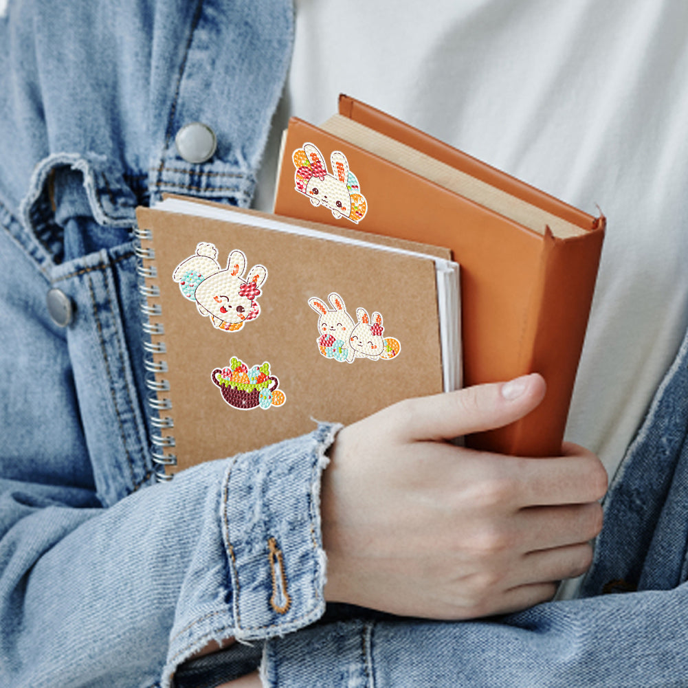 2pcs Diamonds Painting Stickers Kit Easter Style DIY for Kids Adult Gift Rewards