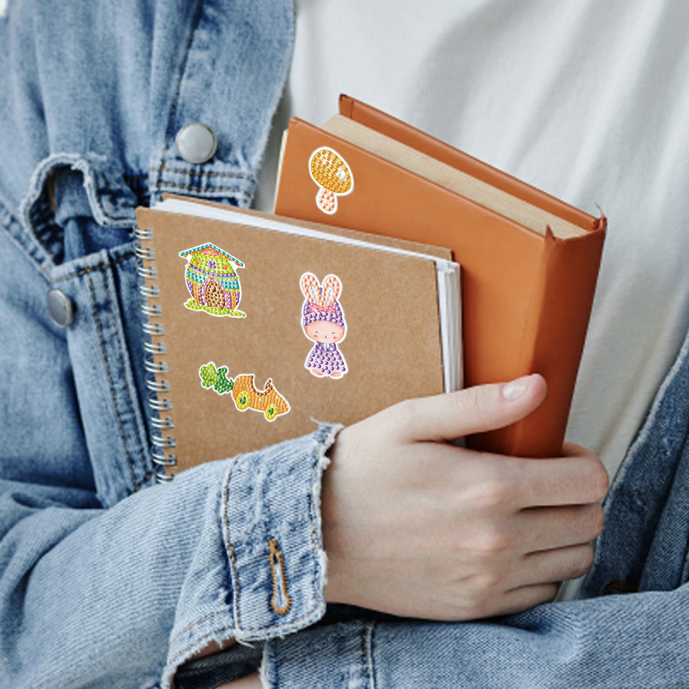 2pcs Diamonds Painting Stickers Kit Easter Style DIY for Kids Adult Gift Rewards