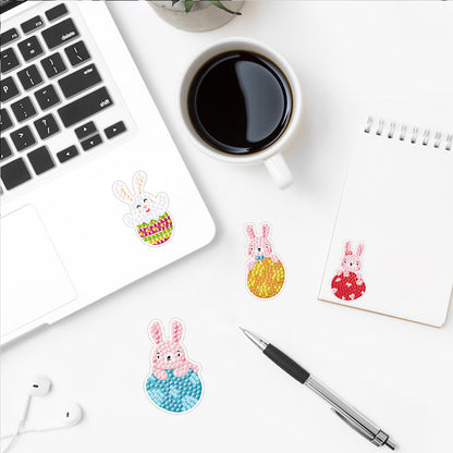 2pcs Diamonds Painting Stickers Kit Easter Style DIY for Kids Adult Gift Rewards