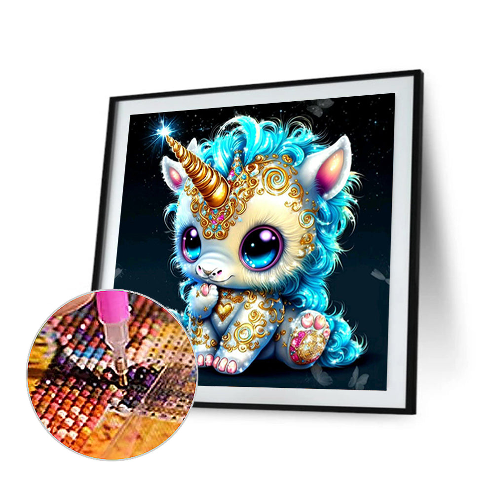 Jeweled Unicorn - Full Round Drill Diamond Painting 30*30CM