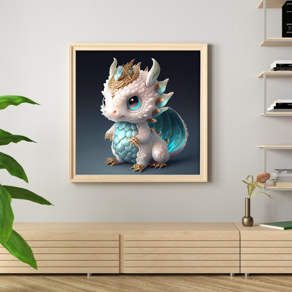 White Pterosaur - Full Round Drill Diamond Painting 30*30CM