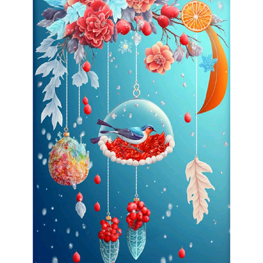 Fantasy Flower And Bird Crystal Wind Chime - Full Round Drill Diamond Painting 30*40CM