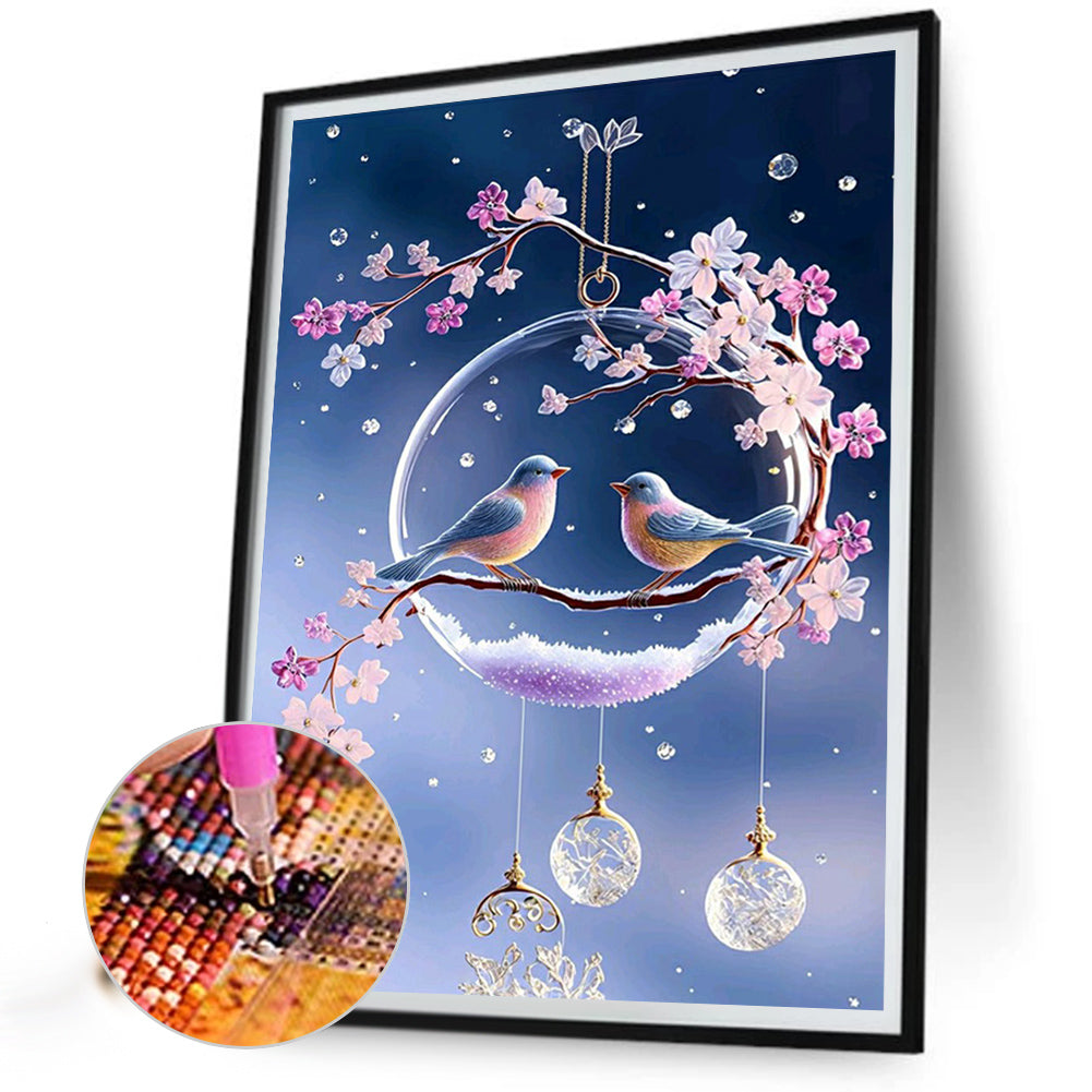 Fantasy Flower And Bird Crystal Wind Chime - Full Round Drill Diamond Painting 30*40CM