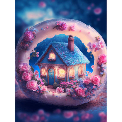 Dream Rose House - Full Round Drill Diamond Painting 30*40CM