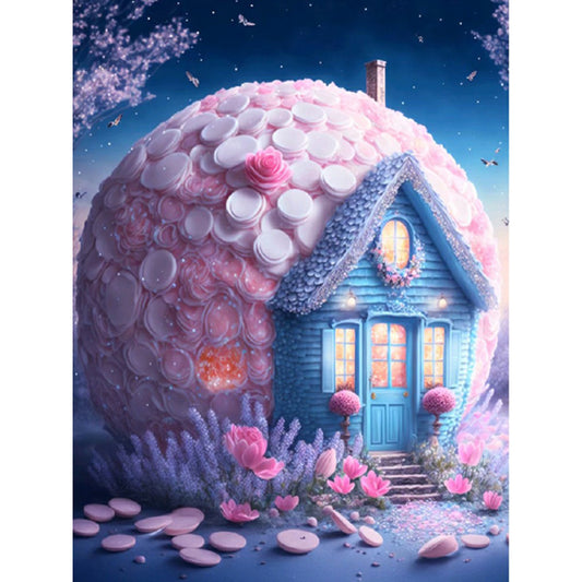 Dream Rose House - Full Round Drill Diamond Painting 30*40CM