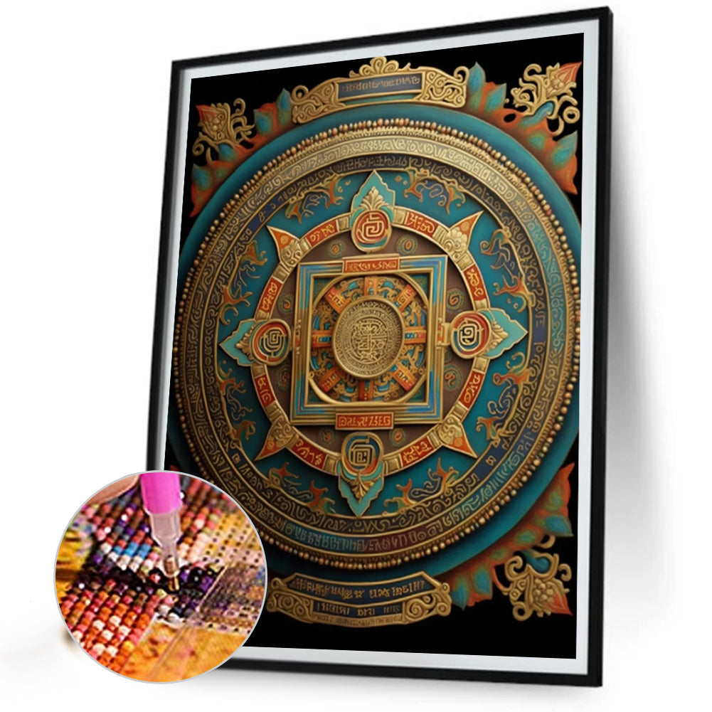 Metal Mandala - Full Round Drill Diamond Painting 30*40CM