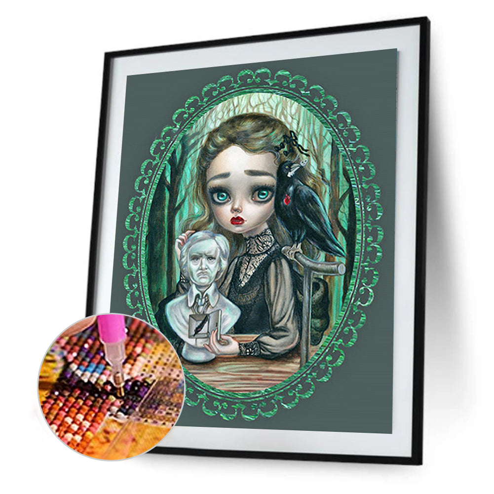 Gothic Horror Decadent Girl - Full Round Drill Diamond Painting 30*40CM