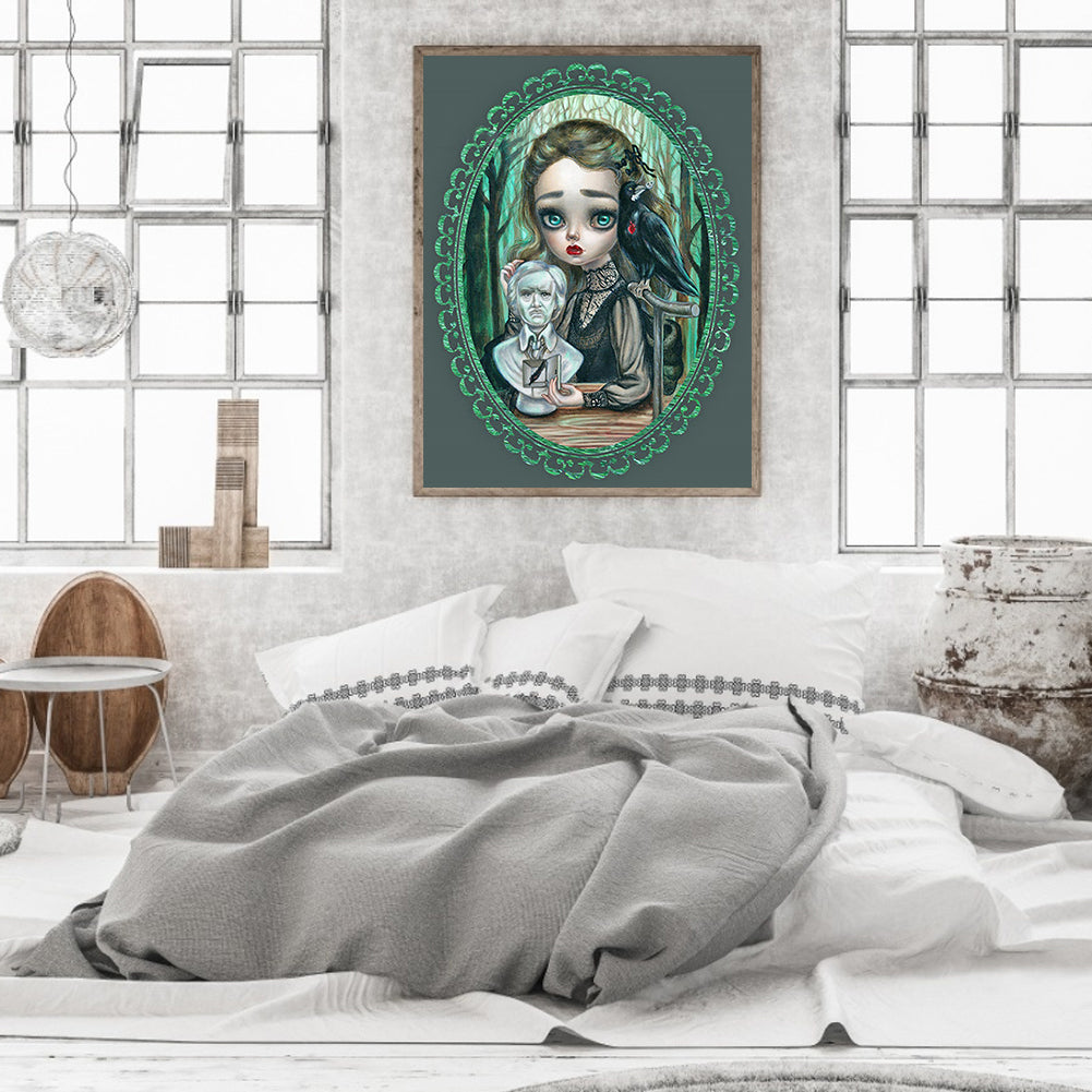 Gothic Horror Decadent Girl - Full Round Drill Diamond Painting 30*40CM