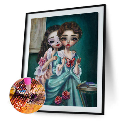 Gothic Horror Decadent Girl - Full Round Drill Diamond Painting 30*40CM