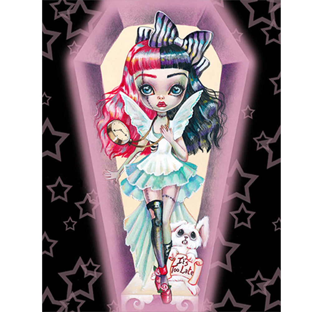 Gothic Horror Decadent Girl - Full Round Drill Diamond Painting 30*40CM