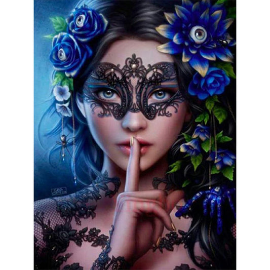 Mysterious Mask Girl - Full Square Drill Diamond Painting 40*50CM