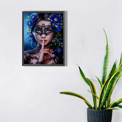 Mysterious Mask Girl - Full Square Drill Diamond Painting 40*50CM