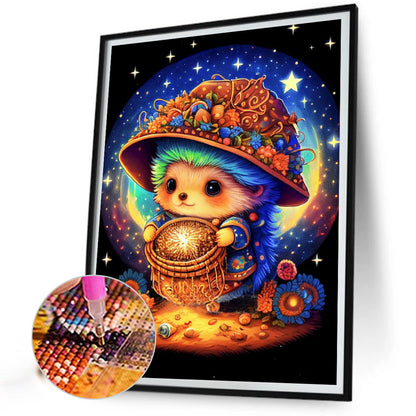 The Magical Journey Of Cats And Hedgehogs - Full Round Drill Diamond Painting 30*40CM