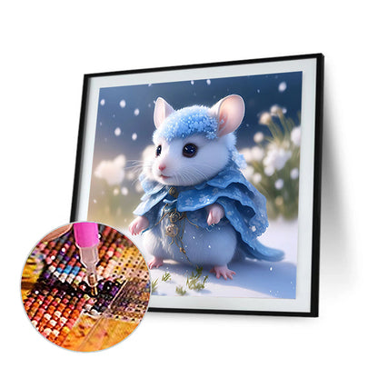 Winter Edition Zodiac Rat - Full Round Drill Diamond Painting 30*30CM