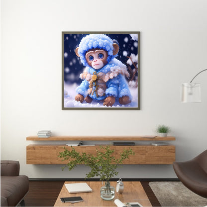 Winter Edition Zodiac Monkey - Full Round Drill Diamond Painting 30*30CM