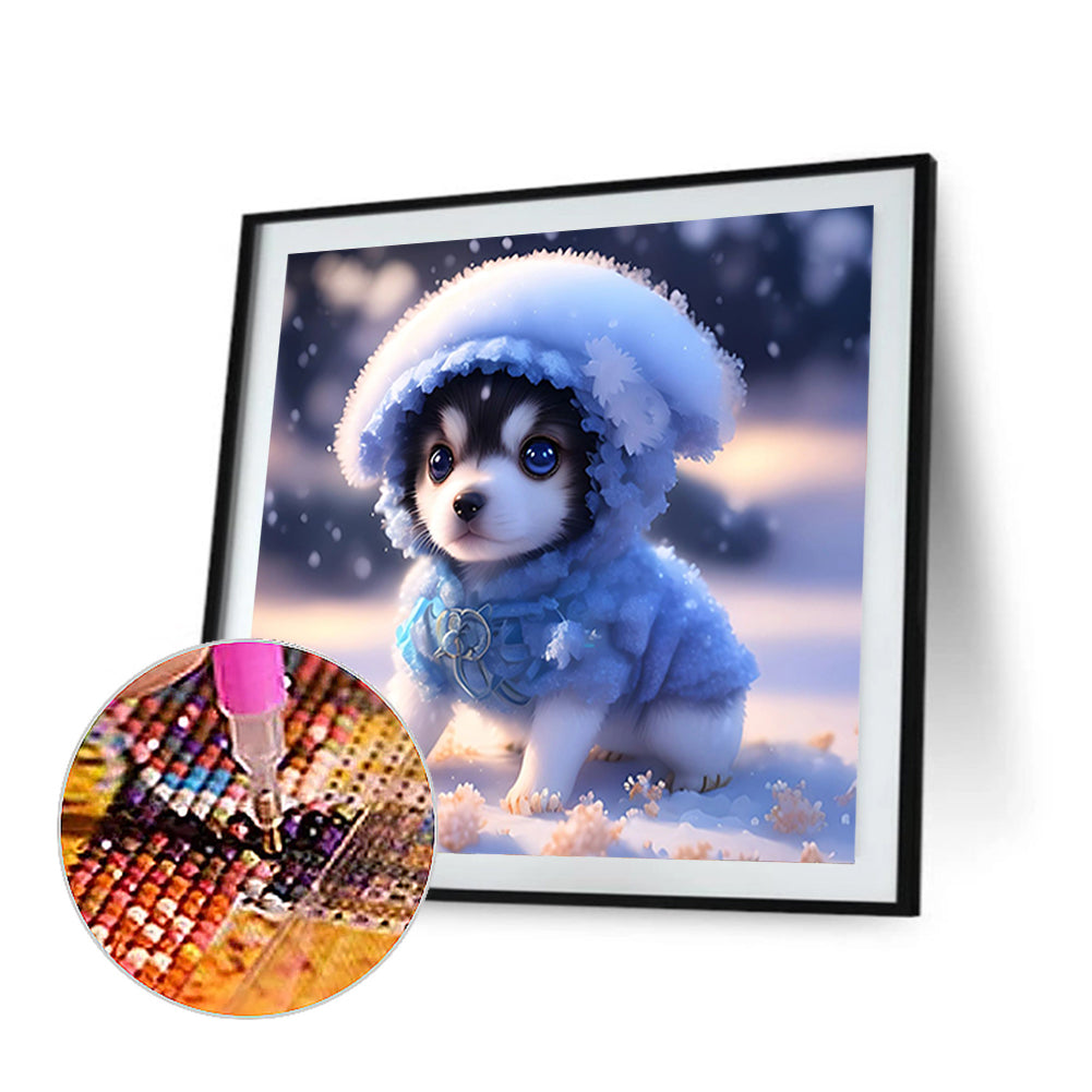 Winter Edition Zodiac Dog - Full Round Drill Diamond Painting 30*30CM