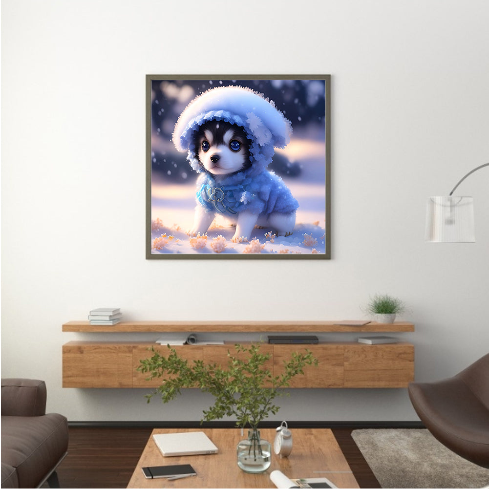 Winter Edition Zodiac Dog - Full Round Drill Diamond Painting 30*30CM