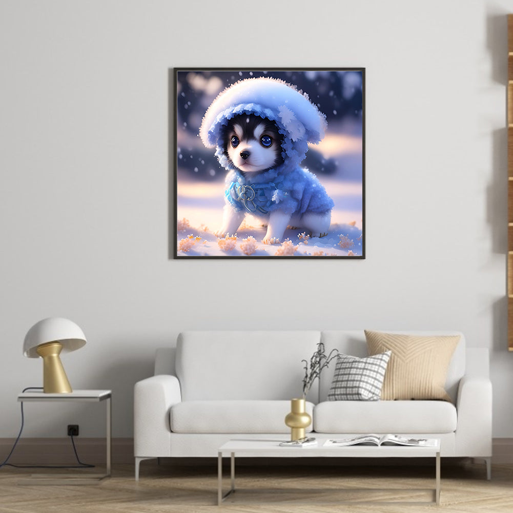 Winter Edition Zodiac Dog - Full Round Drill Diamond Painting 30*30CM