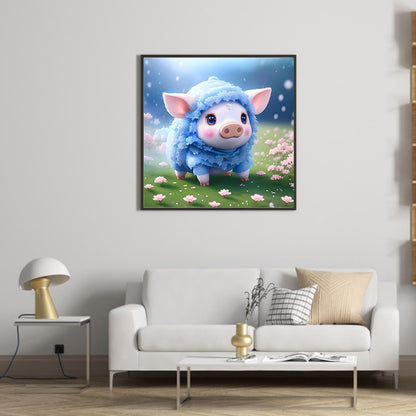 Winter Version Of The Zodiac Pig - Full Round Drill Diamond Painting 30*30CM
