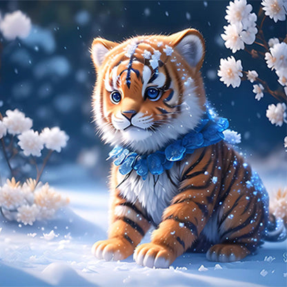 Winter Edition Zodiac Tiger - Full Round Drill Diamond Painting 30*30CM