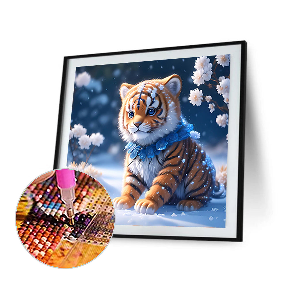 Winter Edition Zodiac Tiger - Full Round Drill Diamond Painting 30*30CM