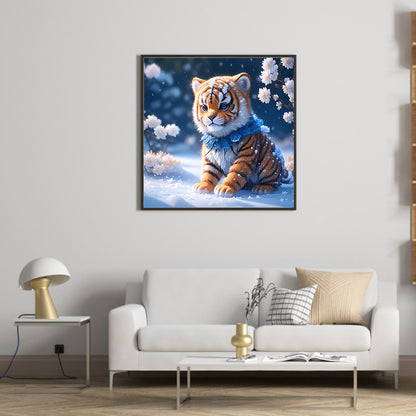 Winter Edition Zodiac Tiger - Full Round Drill Diamond Painting 30*30CM