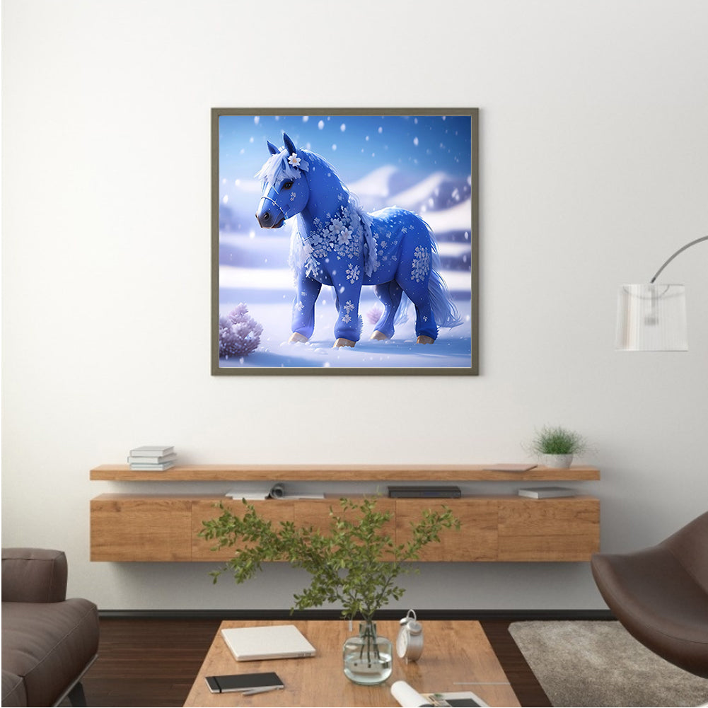 Winter Edition Zodiac Horse - Full Round Drill Diamond Painting 30*30CM