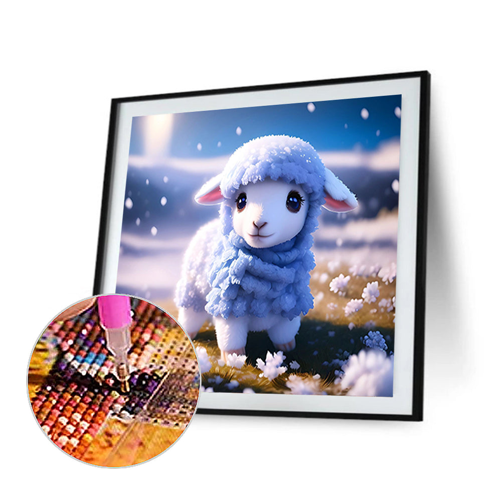 Winter Edition Zodiac Sheep - Full Round Drill Diamond Painting 30*30CM