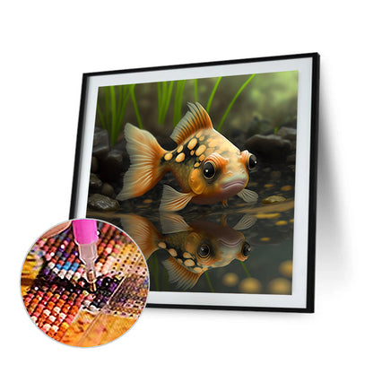 Small Goldfish - Full Round Drill Diamond Painting 30*30CM