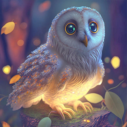 Owl - Full Round Drill Diamond Painting 30*30CM