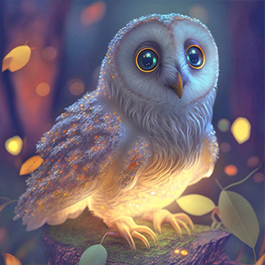 Owl - Full Round Drill Diamond Painting 30*30CM