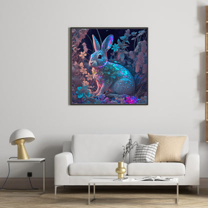 Fluorescent Bunny - Full Round Drill Diamond Painting 30*30CM