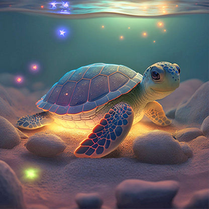 Little Turtle - Full Round Drill Diamond Painting 30*30CM