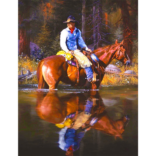 Cowboy - Full Round Drill Diamond Painting 50*60CM