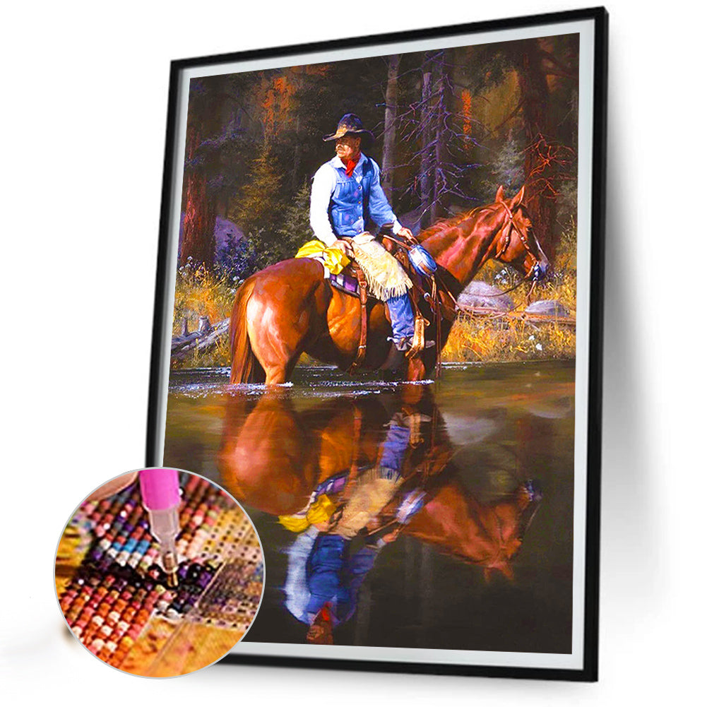 Cowboy - Full Round Drill Diamond Painting 50*60CM