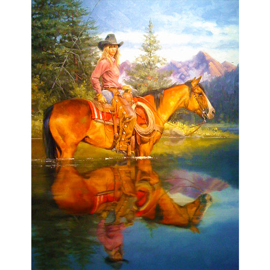 Cowboy - Full Round Drill Diamond Painting 50*60CM