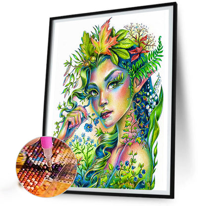 Forest Girl - Full Square Drill Diamond Painting 40*50CM