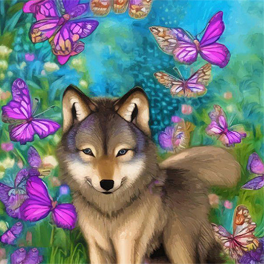 Little Wolf - Full Round Drill Diamond Painting 35*35CM