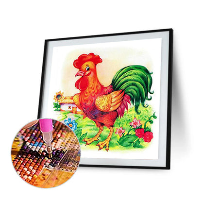 Rooster - Full Round Drill Diamond Painting 35*35CM