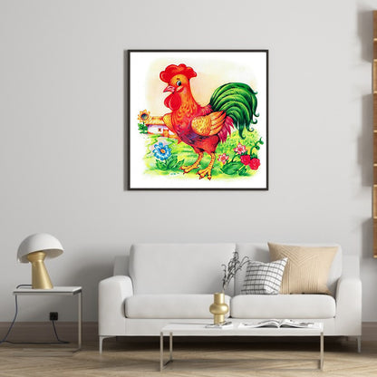 Rooster - Full Round Drill Diamond Painting 35*35CM