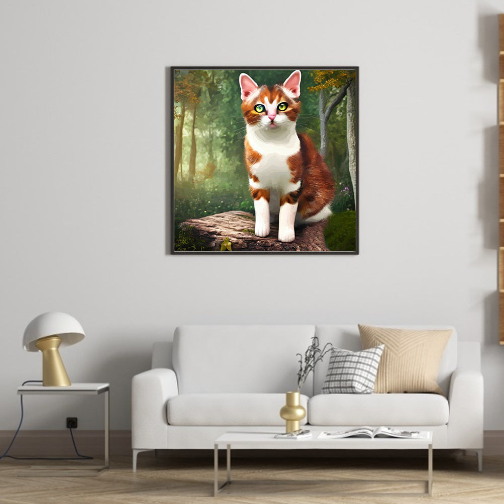 Kitten - Full Round Drill Diamond Painting 35*35CM